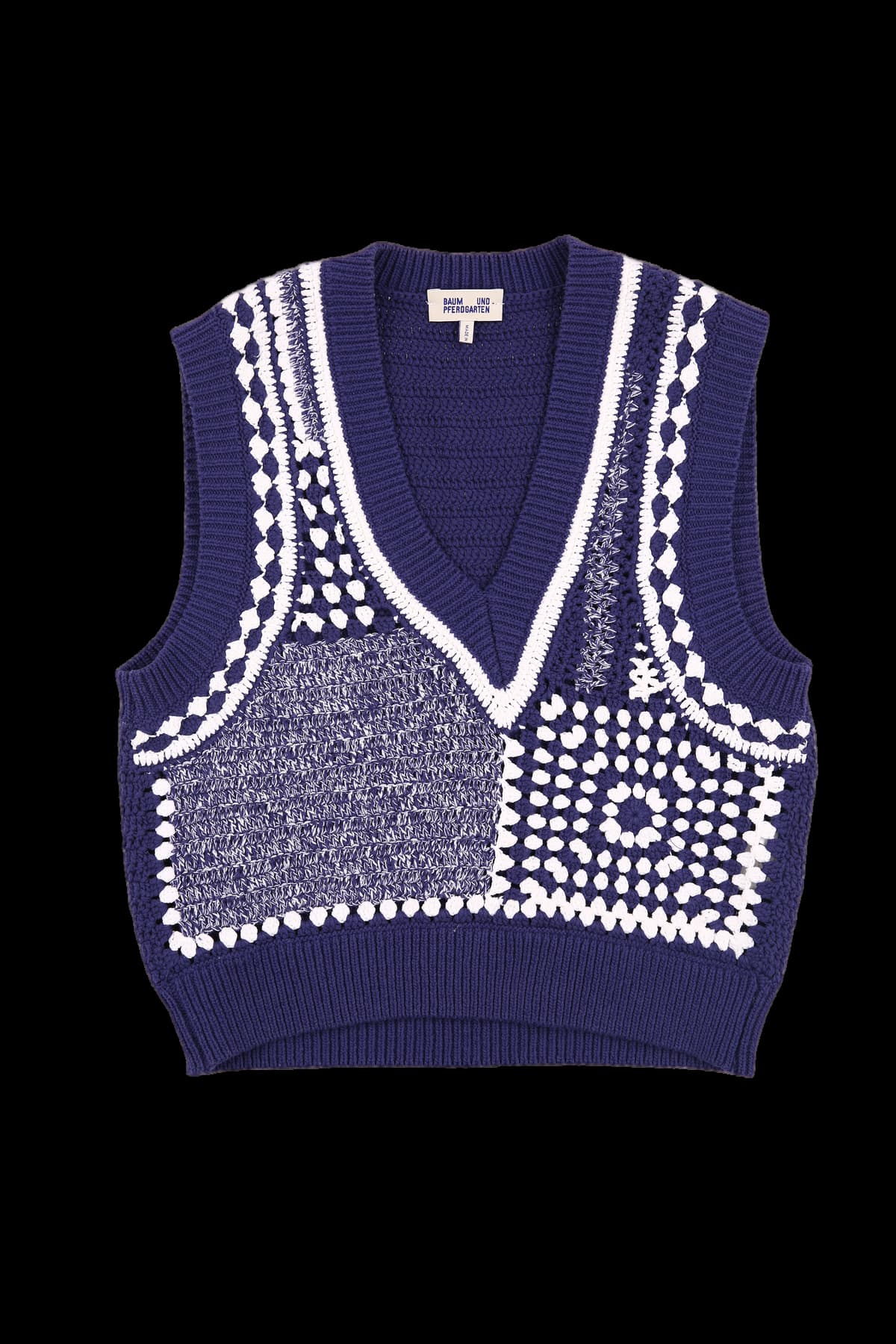 패턴 니트 베스트