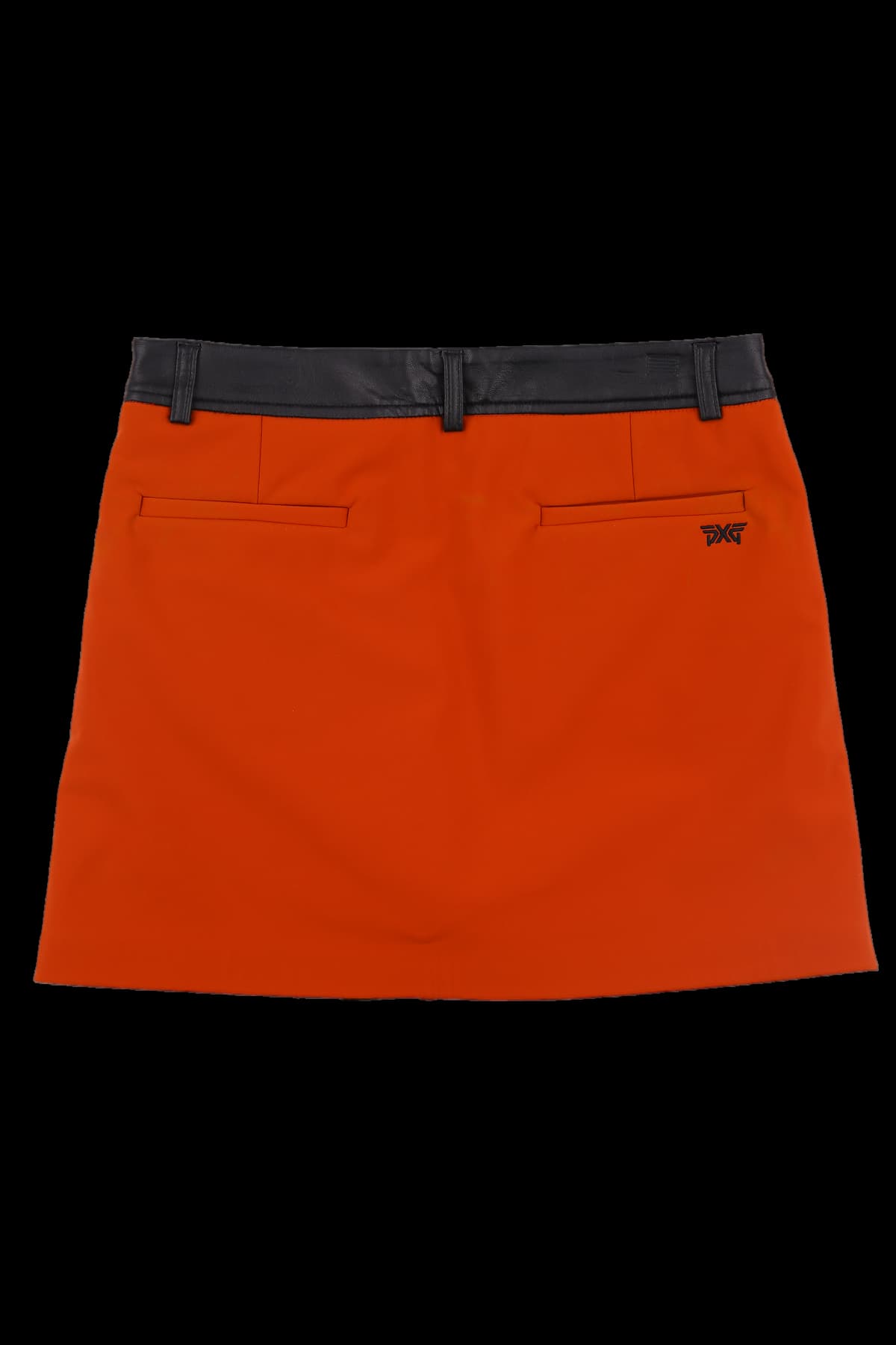 레드 가죽 기모스커트