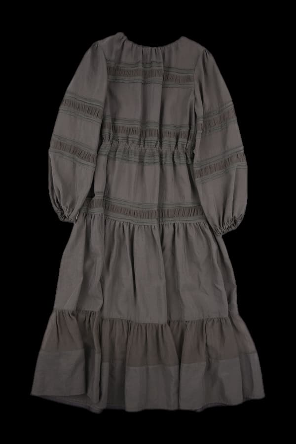 셔링 시스루 원피스