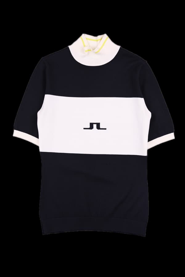 하프넥 반팔 니트티