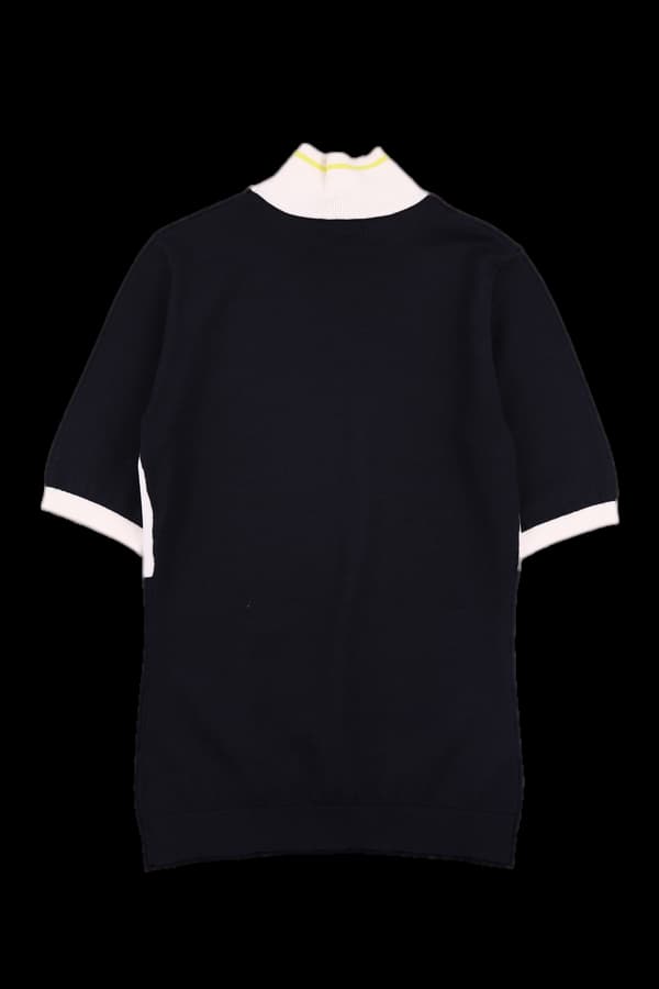 하프넥 반팔 니트티