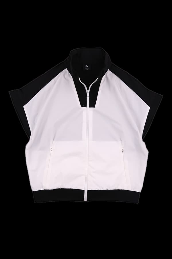 컬러배색 반팔집업 