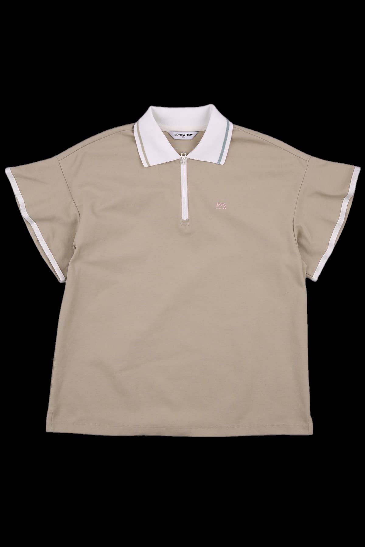 하프집업 반팔 카라티