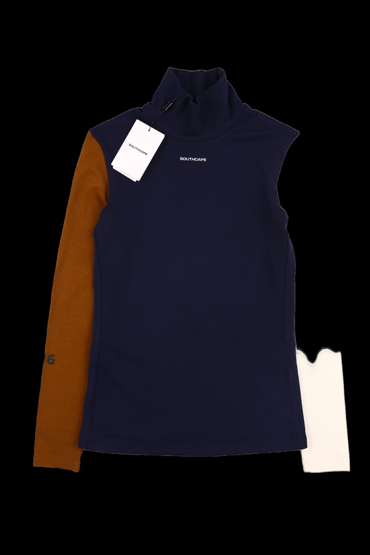 [새상품]로고 하프넥 티