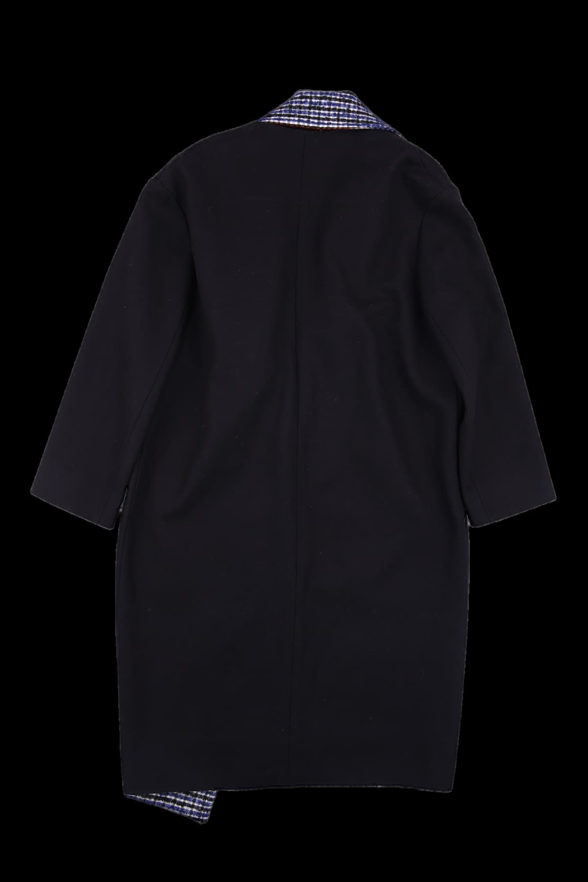 체크 레이어 코트