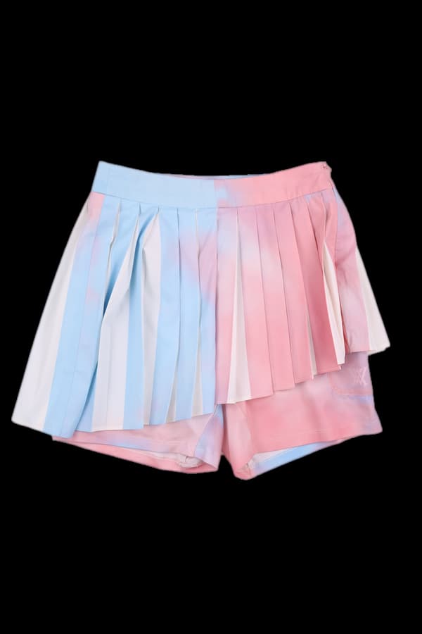 컬러 배색 스커트