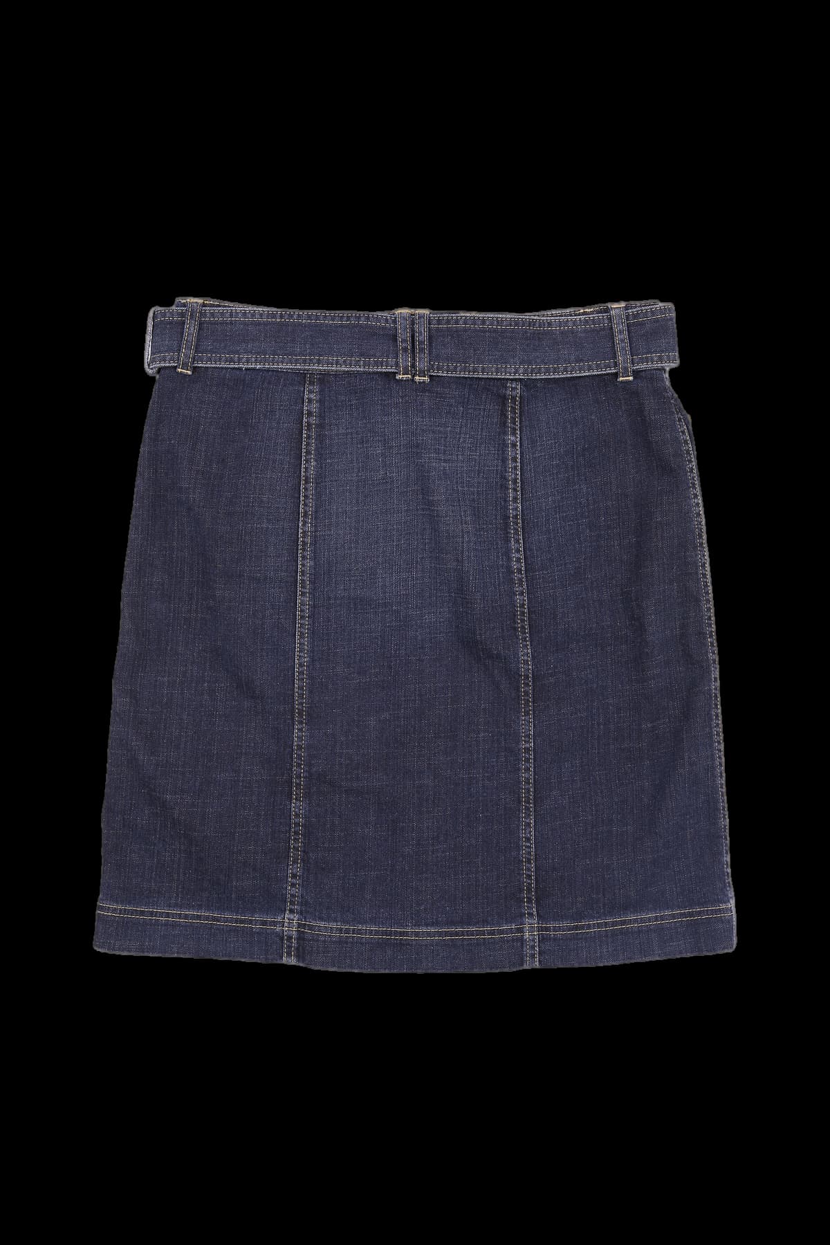데님 벨트 스커트