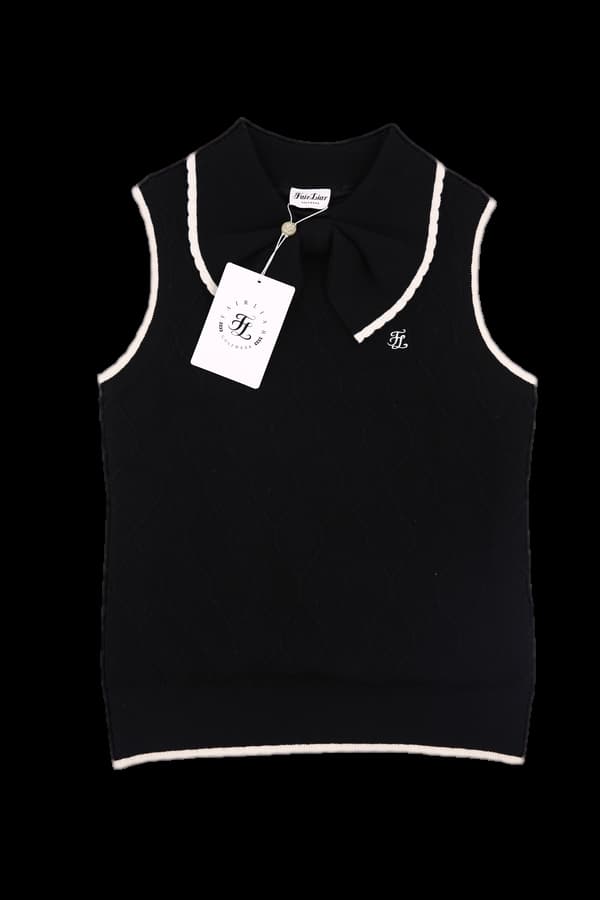 [새상품] 리본 니트 베스트