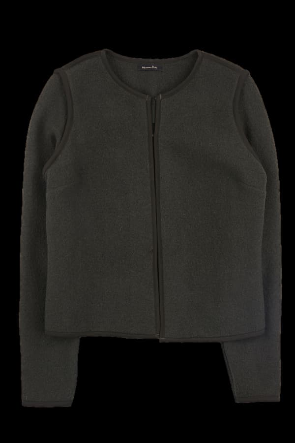 울 오픈넥 자켓