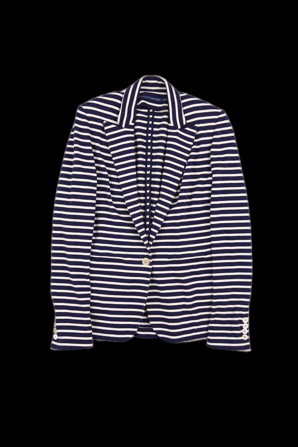 스트라이프 코튼 자켓