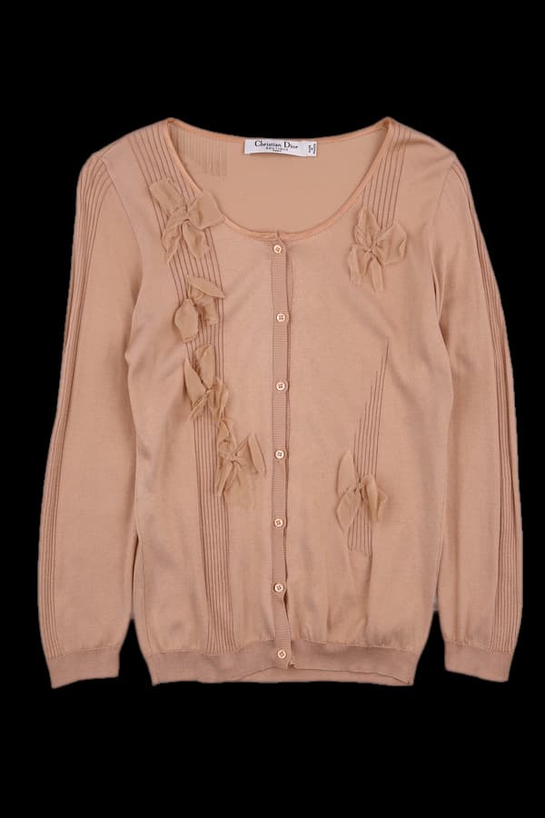 디테일 실크 가디건