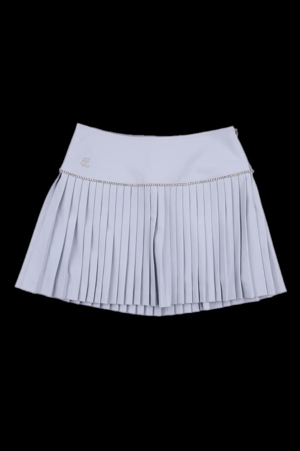 플리츠큐빅장식스커트