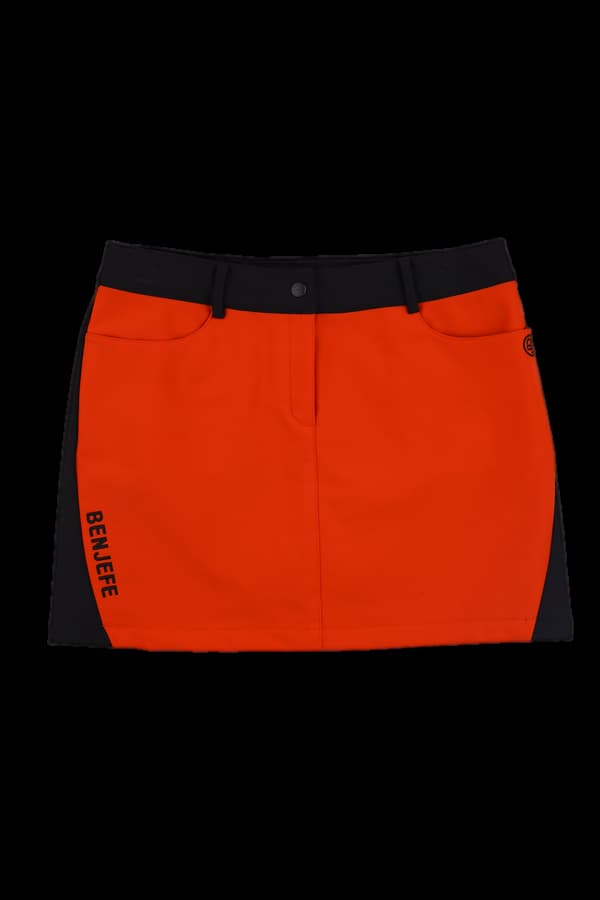 로고 기모 스커트