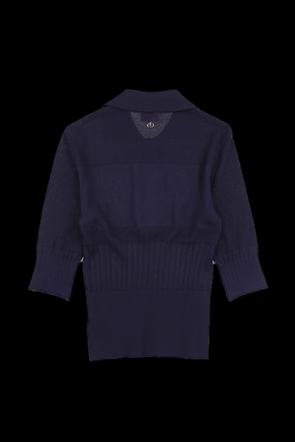 카라단추장식 반팔니트