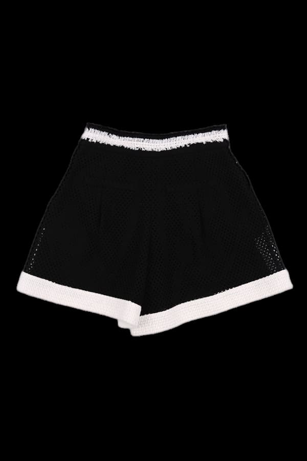 로고자수 미니 팬츠