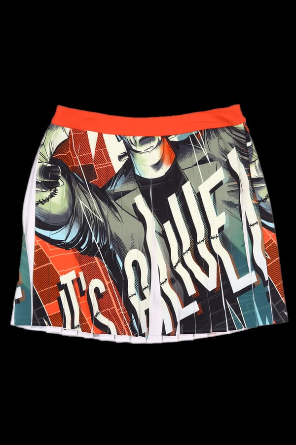 프린팅 플리츠스커트