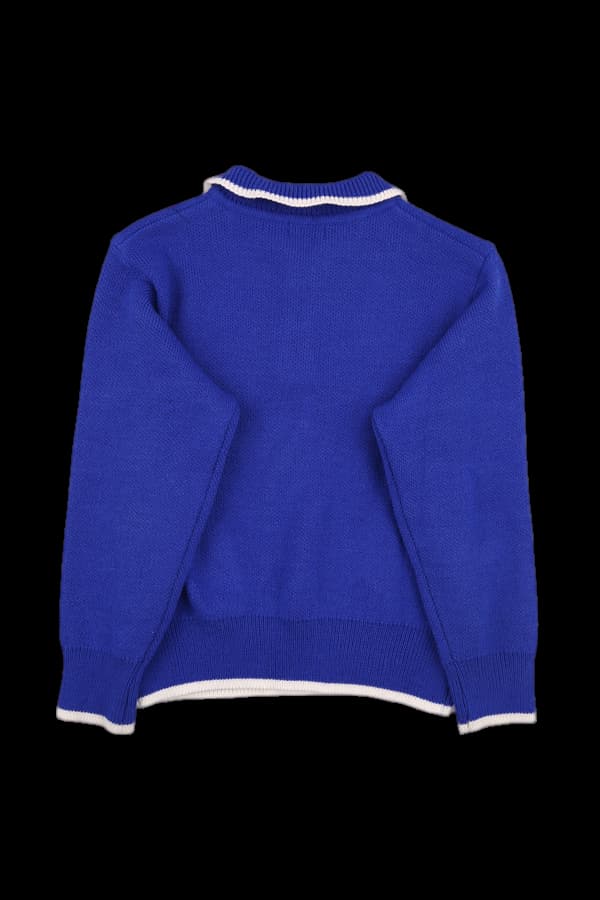 버튼 긴팔 카라니트