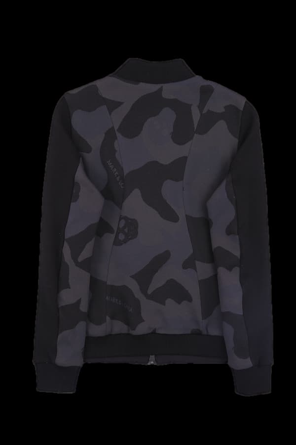 로고 레이온 니트 집업