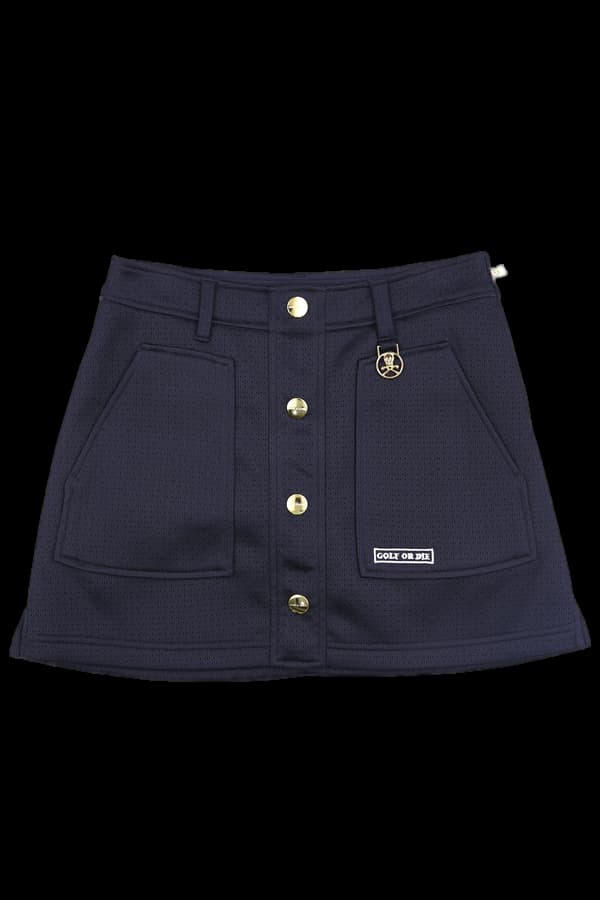 포켓 단추 미니스커트