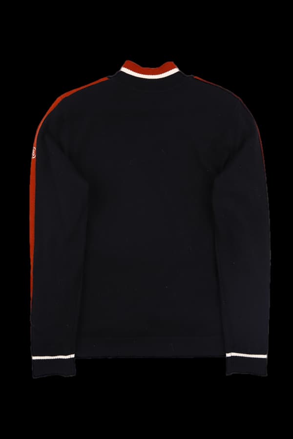 하이넥  배색 니트