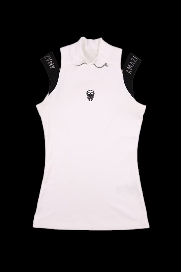 어깨 트임 민소매 티셔츠