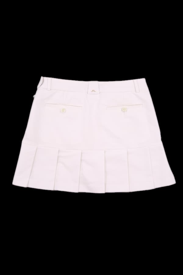 로고 플리츠 스커트