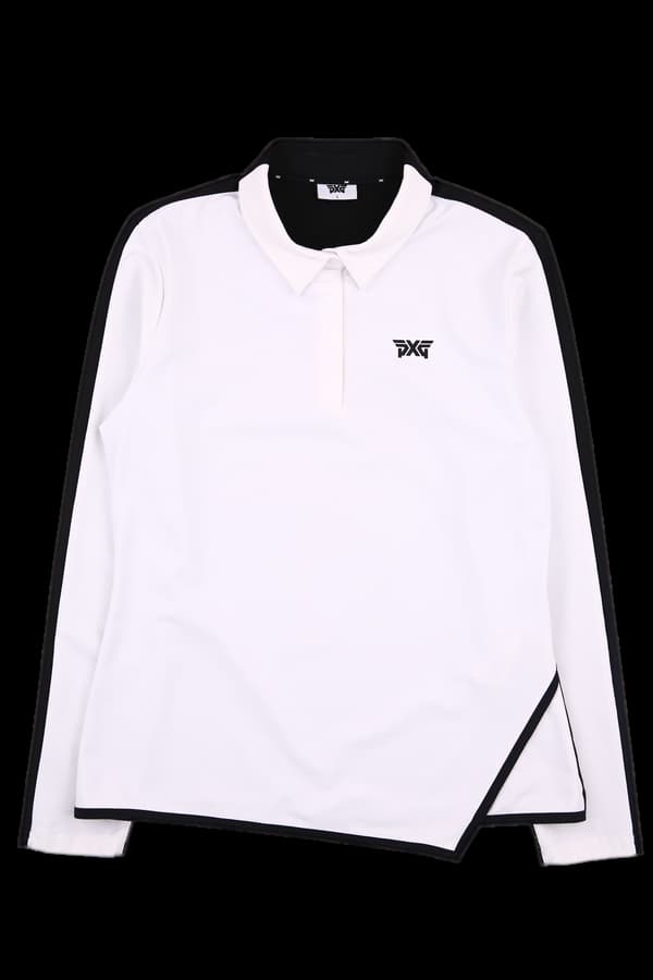 [남성]배색 카라 긴팔티 