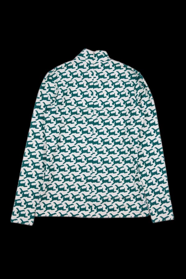 패턴 하이넥 티셔츠 