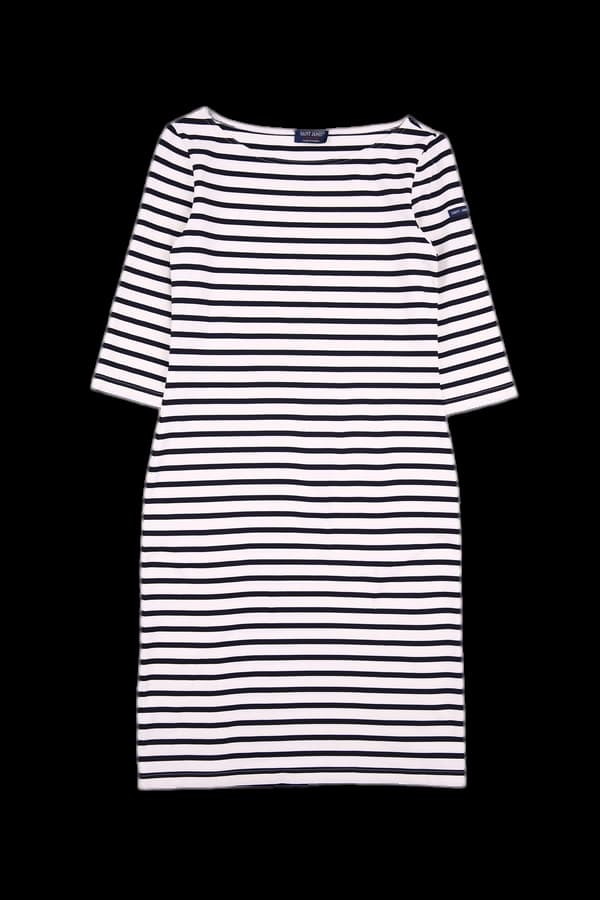 스트라이프 슬림 원피스 