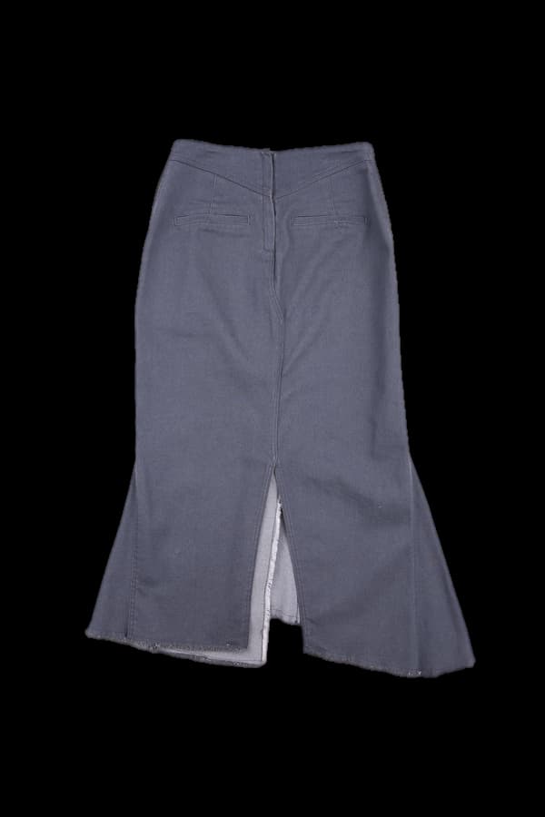 데님 언발 스커트 