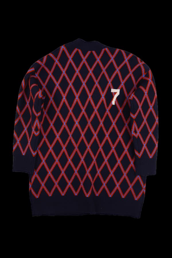 아가일 롱 가디건 