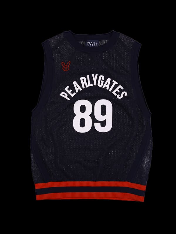 빅로고 니트 조끼 