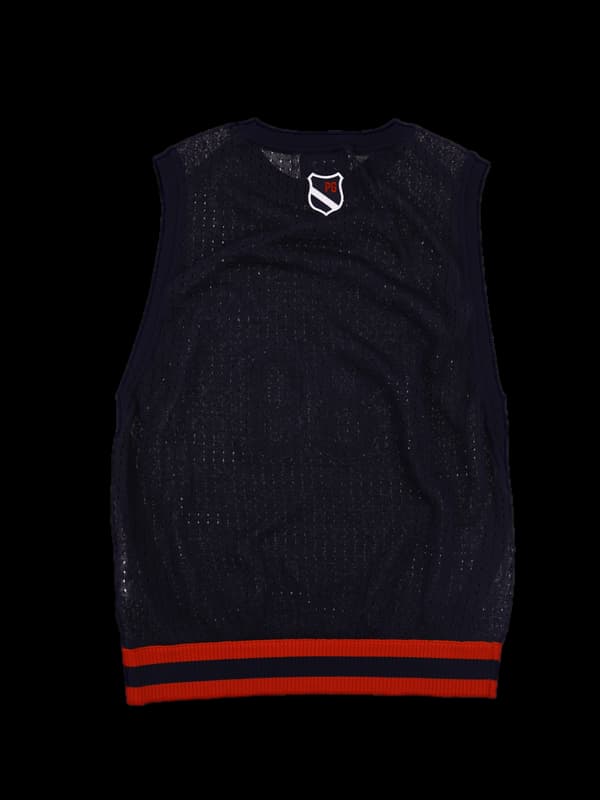 빅로고 니트 조끼 