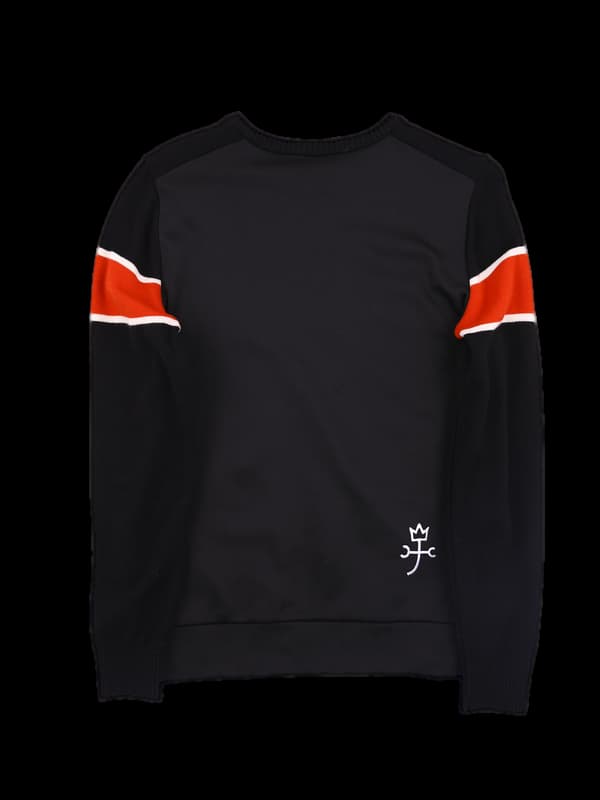 라운드로고 긴팔니트