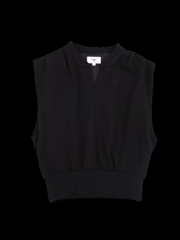 셔링 코튼 조끼 