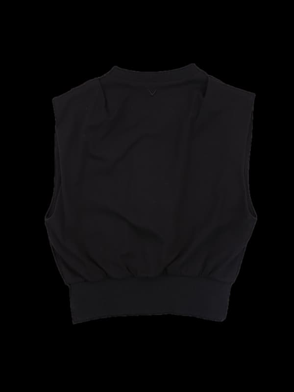 셔링 코튼 조끼 