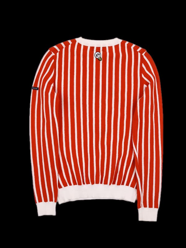 빅로고 스트라이프 긴팔 티셔츠