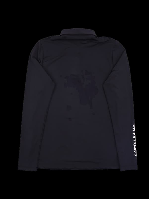 패턴 프린팅  카라 긴팔티셔츠 