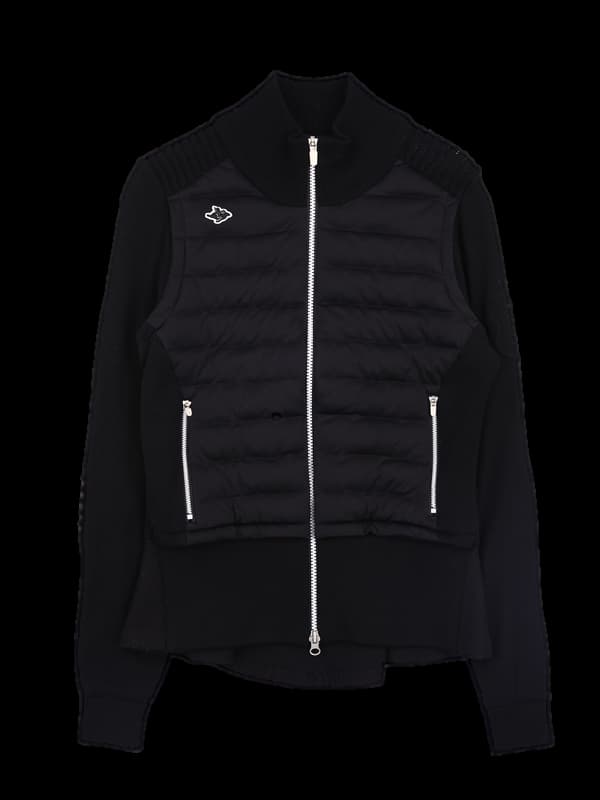 패딩 니트 집업 