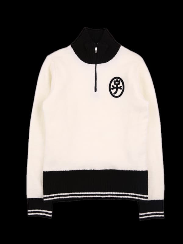  하프집업 긴팔니트