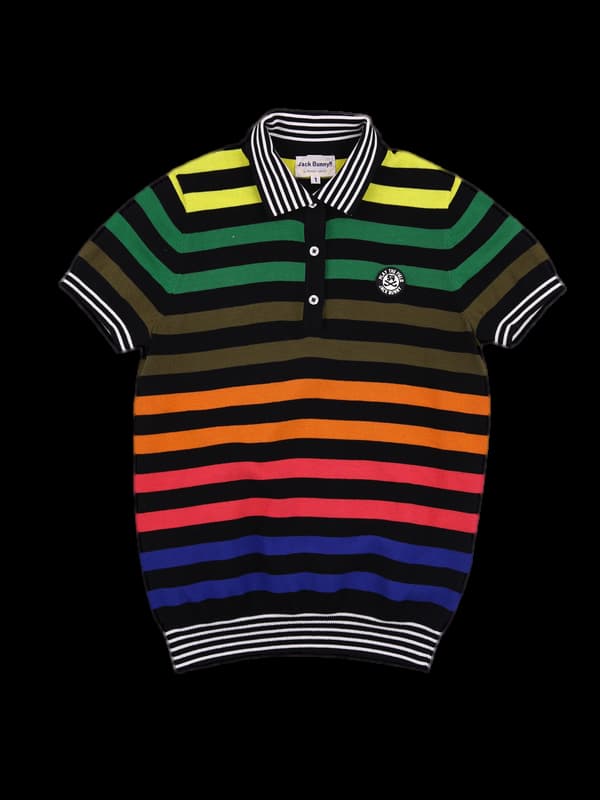 스트라이프 카라 반팔티셔츠 