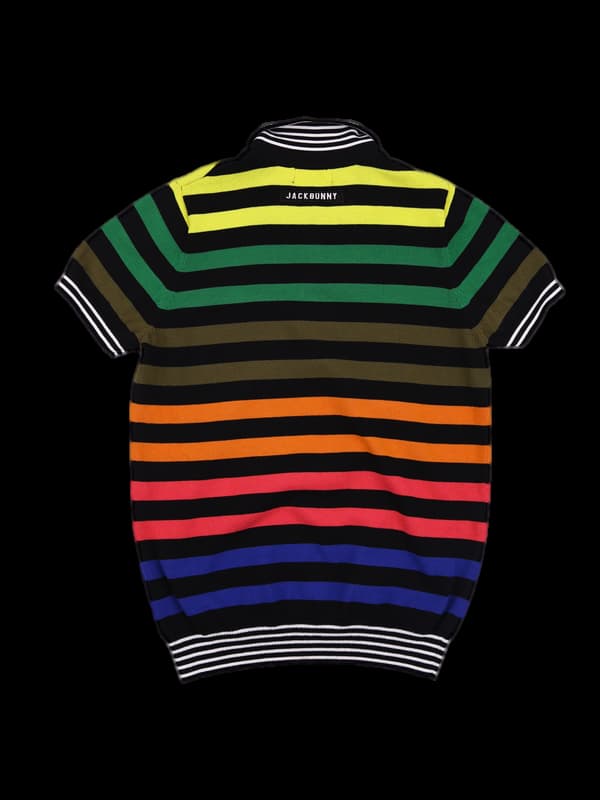 스트라이프 카라 반팔티셔츠 