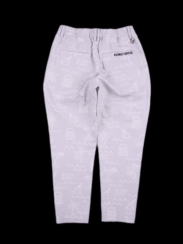 패턴 코튼 팬츠 