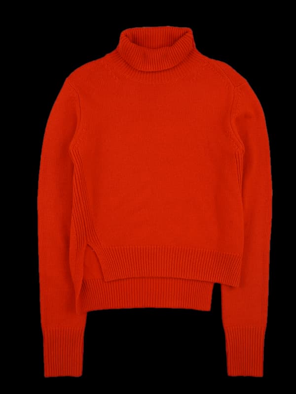 트임 폴라 긴팔 니트