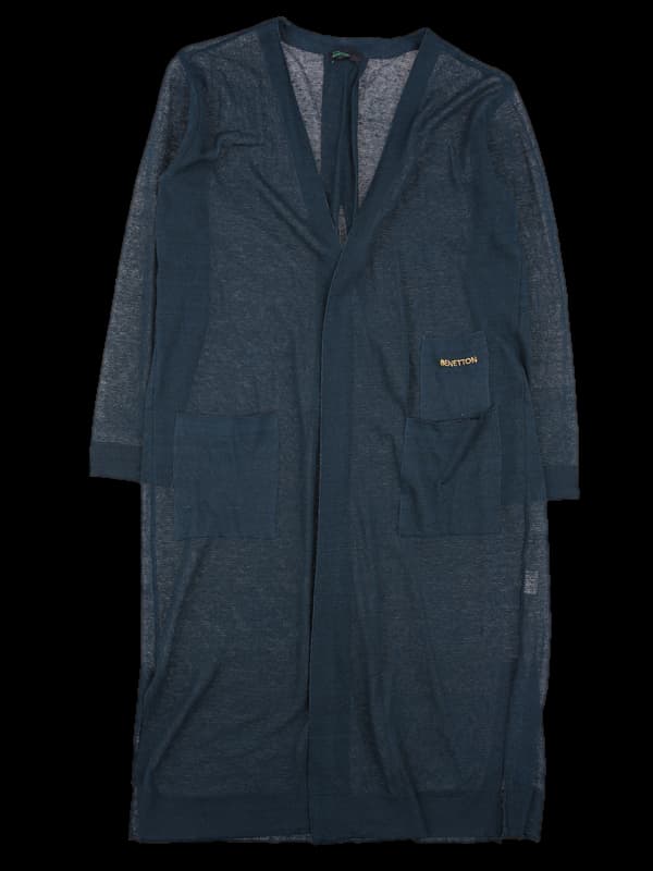 로고 숄 가디건 