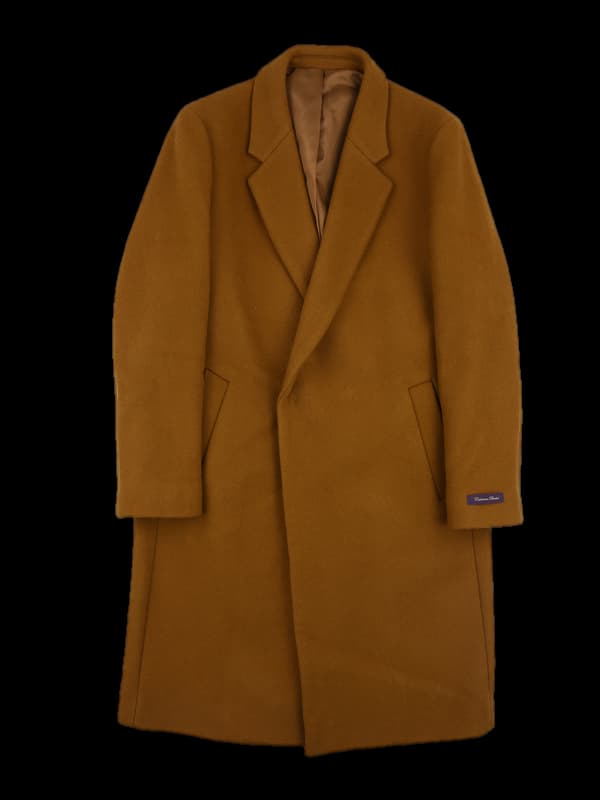 [남성] 투버튼 모직 롱 코트