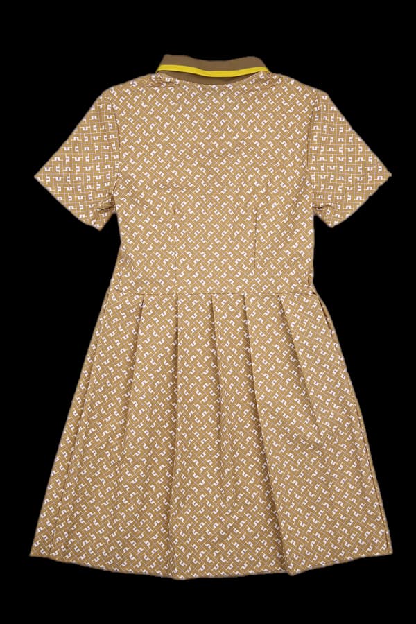 패턴 반팔원피스