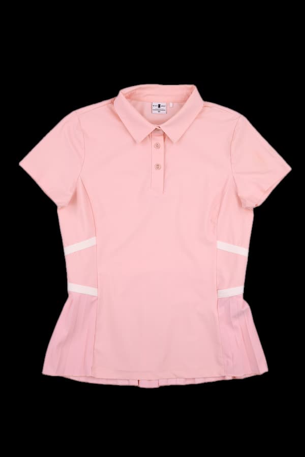 플리츠 반팔카라티