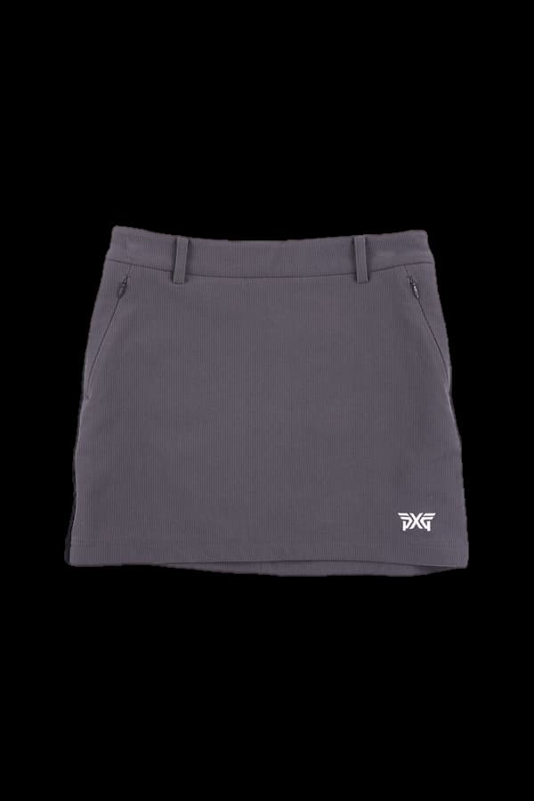 로고 기모 골지 스커트 