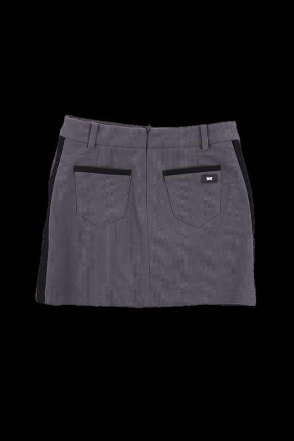 로고 기모 골지 스커트 